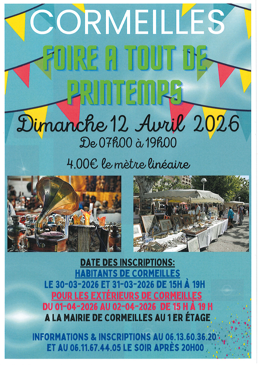 Lire la suite à propos de l’article Foire à tout de Cormeilles